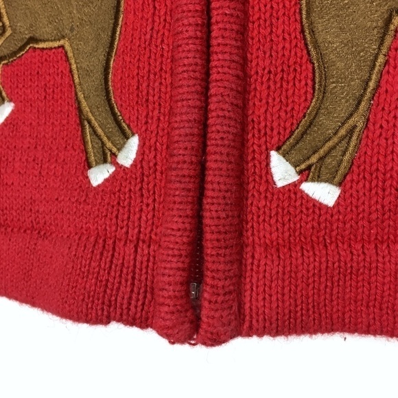 BECHAMEL Vest Christmas Holiday Appliqué Full Zip Ugly Sweater Party Size Medium - Picture 7 of 10